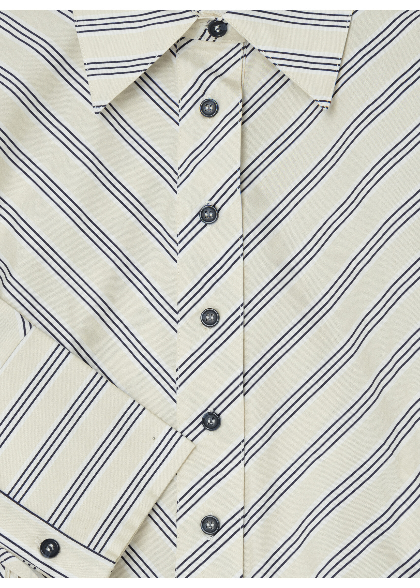 Laagam Opera black & white striped shirt