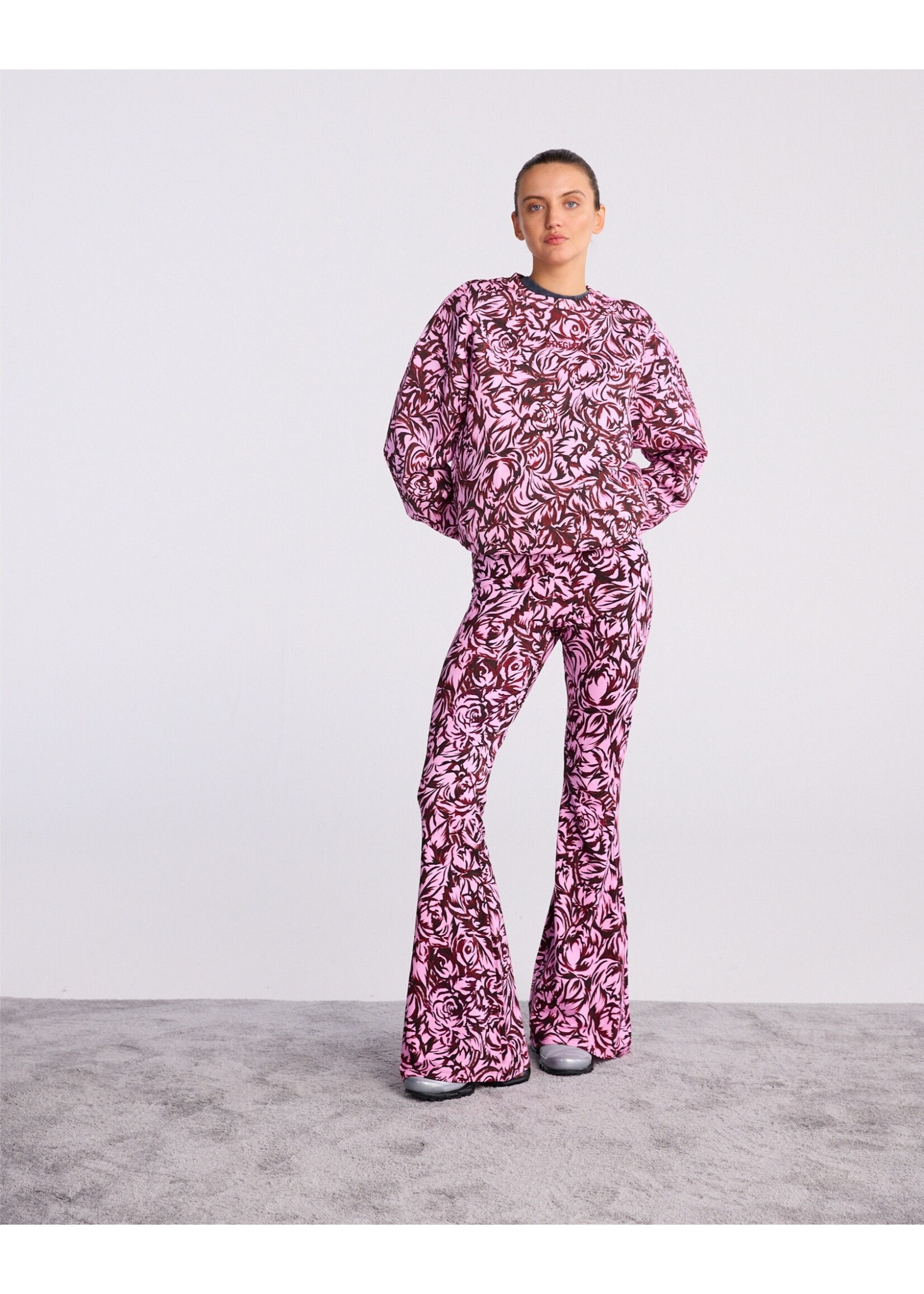 CHALINE FLARED LEGGINGS - PINK