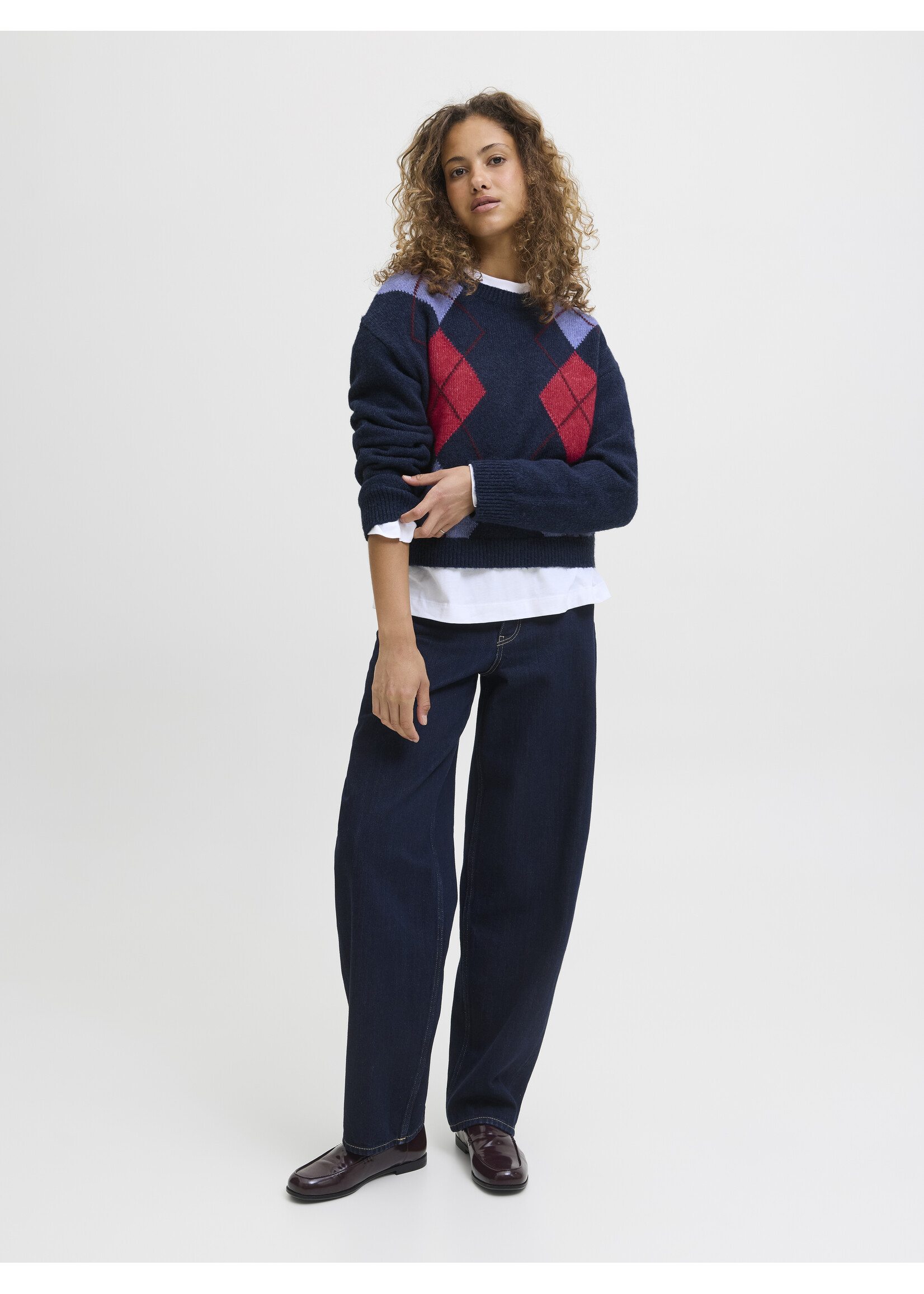 JXHARVI CREW NECK KNIT - NAVY