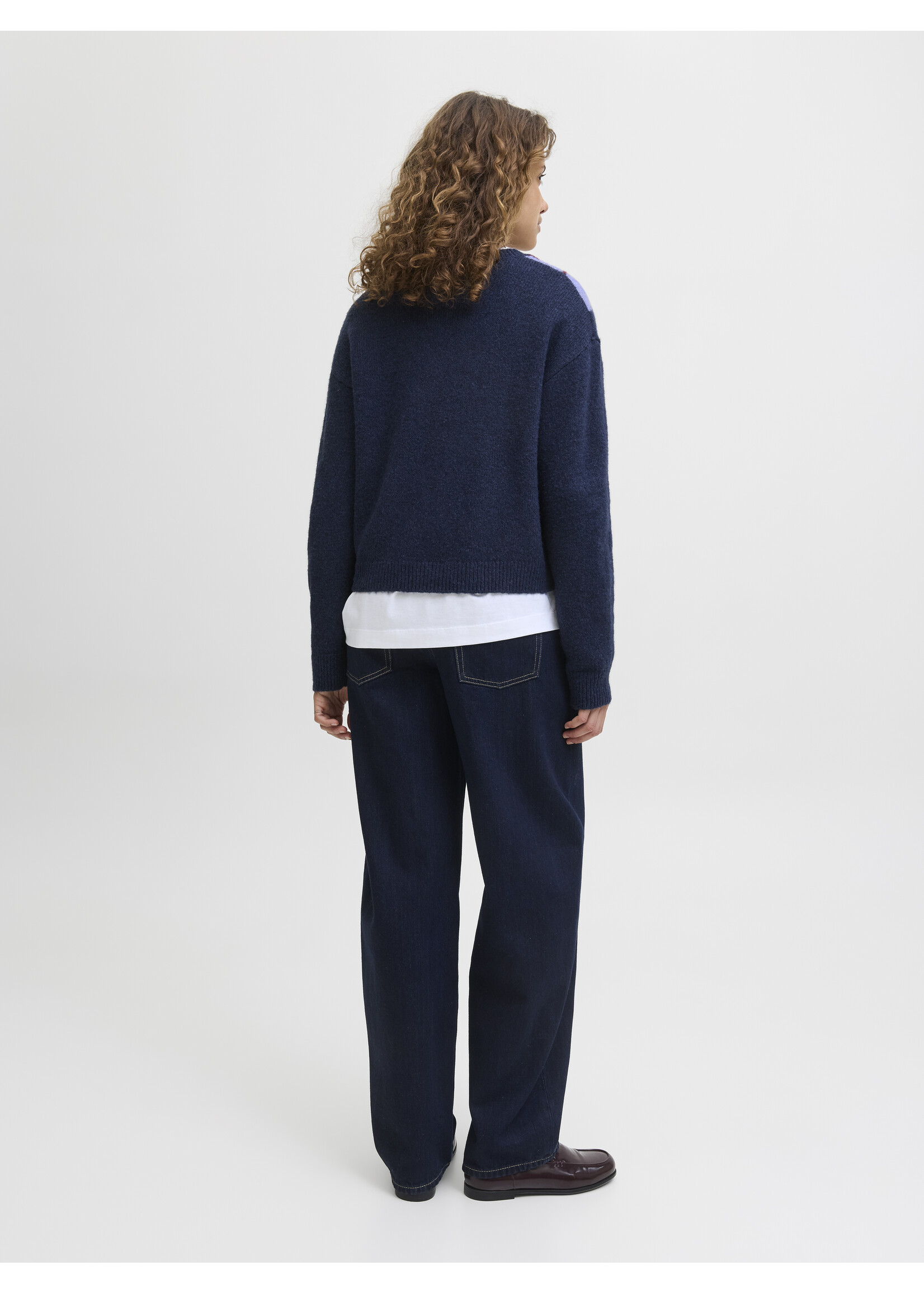 JXHARVI CREW NECK KNIT - NAVY