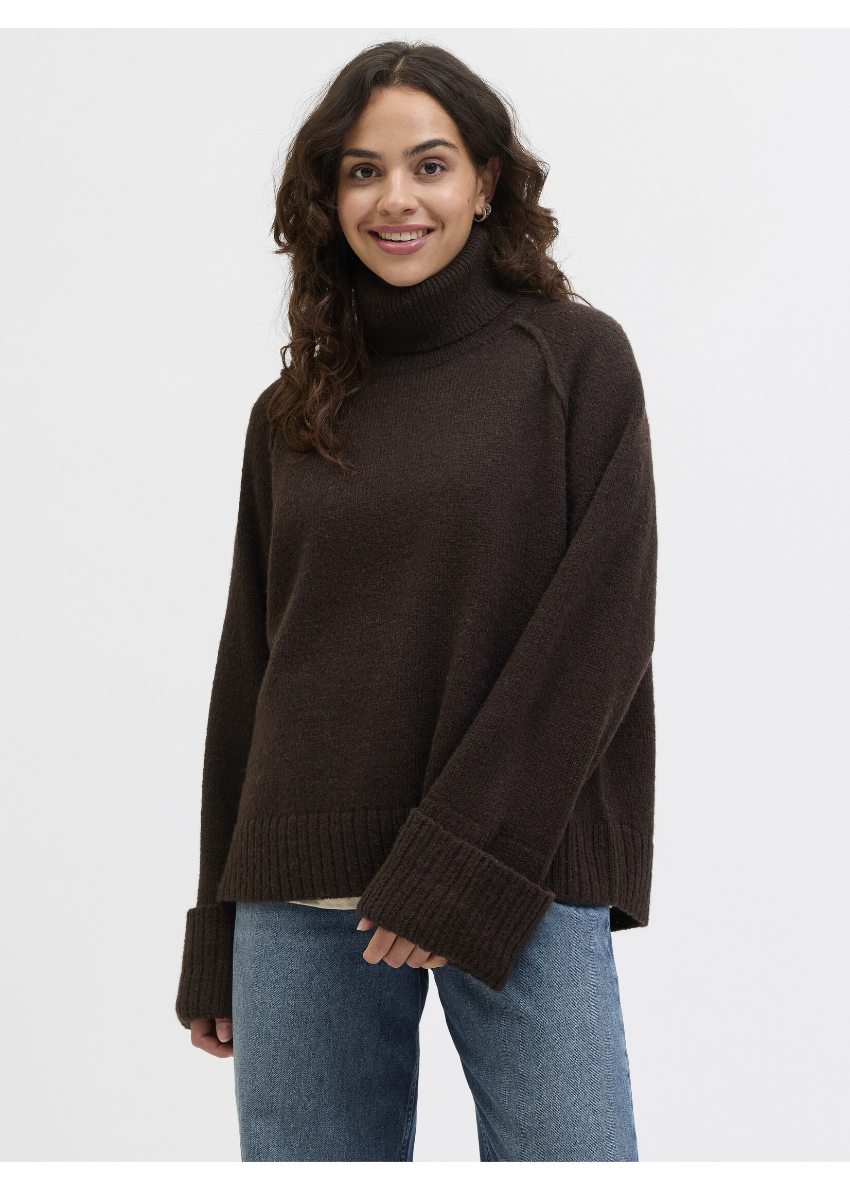 JXELLINORA ROLL NECK KNIT - BRACKEN
