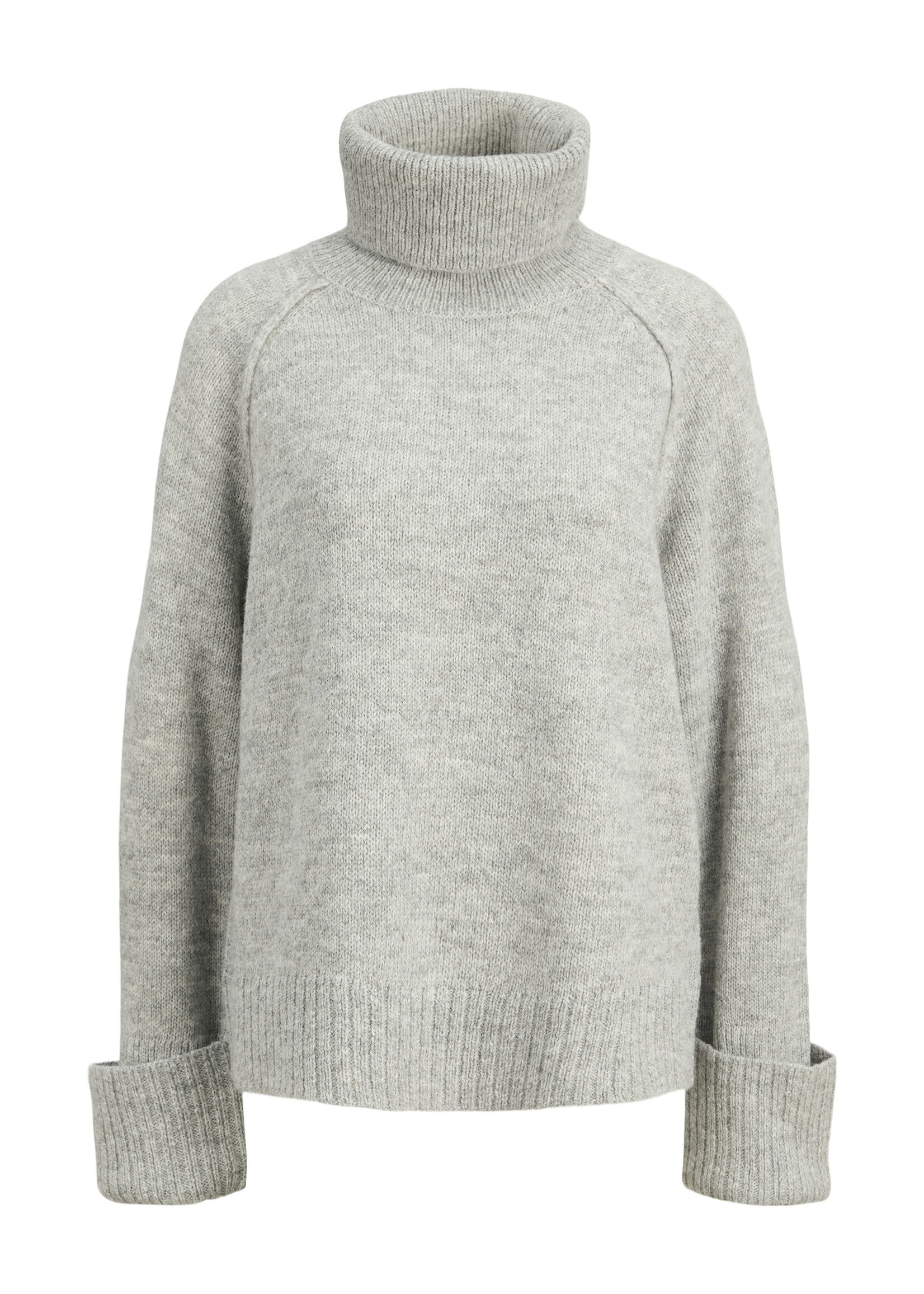 JXELLINORA ROLL NECK KNIT - LIGHT GREY MELANGE