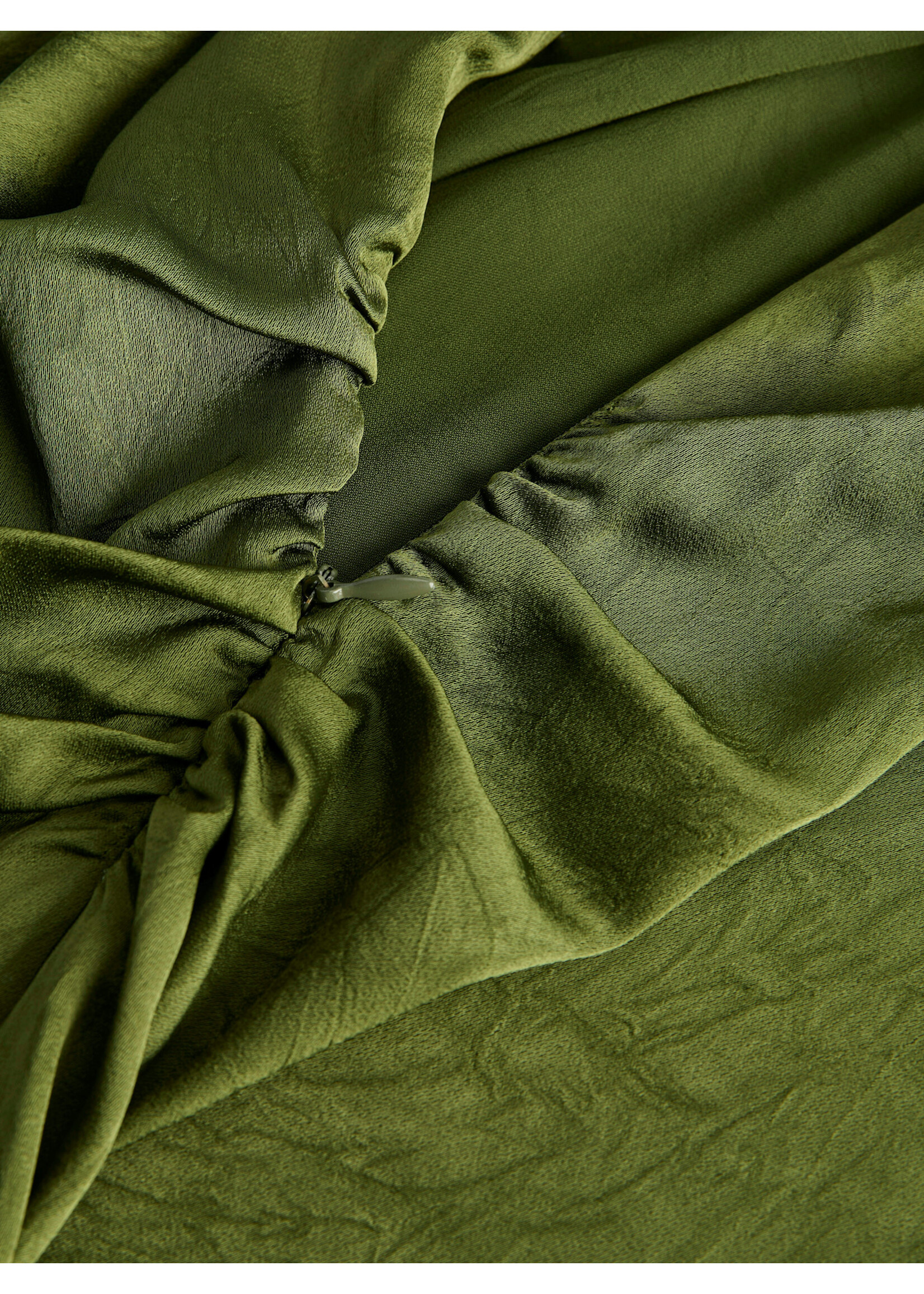 JXJANE SATIN LONG DRESS - MAYFLY GREEN