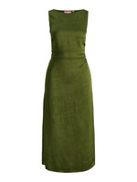 JXJANE SATIN LONG DRESS - MAYFLY GREEN