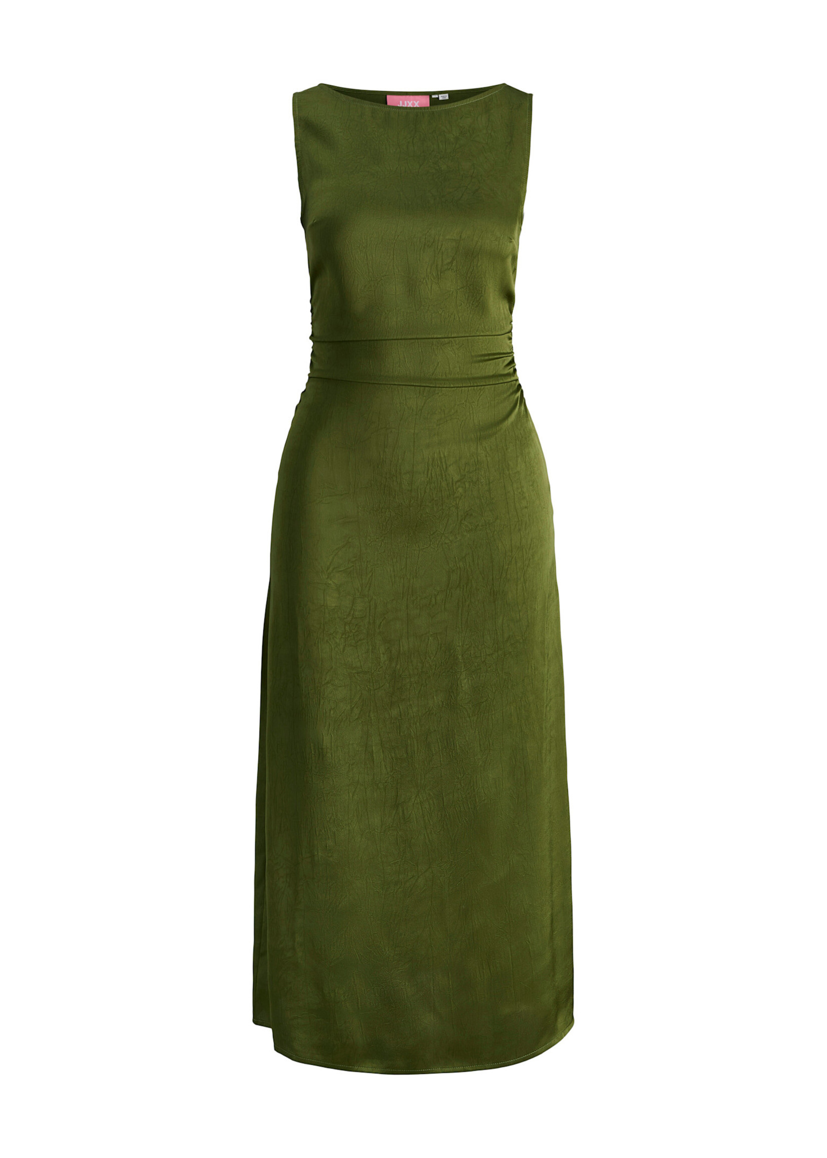 JXJANE SATIN LONG DRESS - MAYFLY GREEN