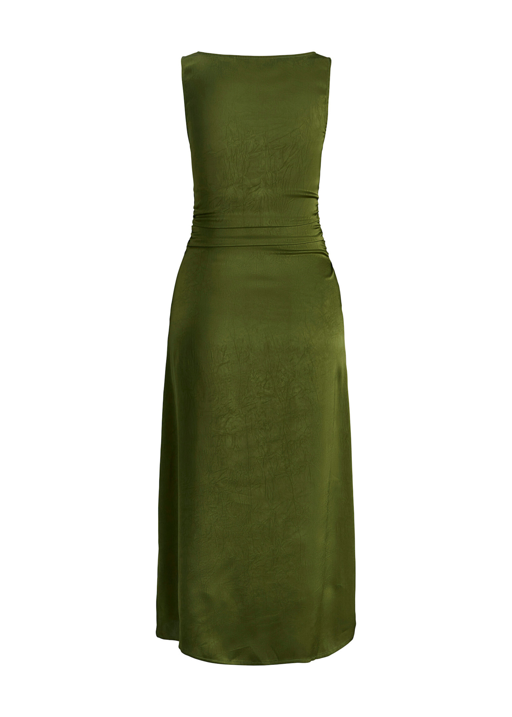 JXJANE SATIN LONG DRESS - MAYFLY GREEN