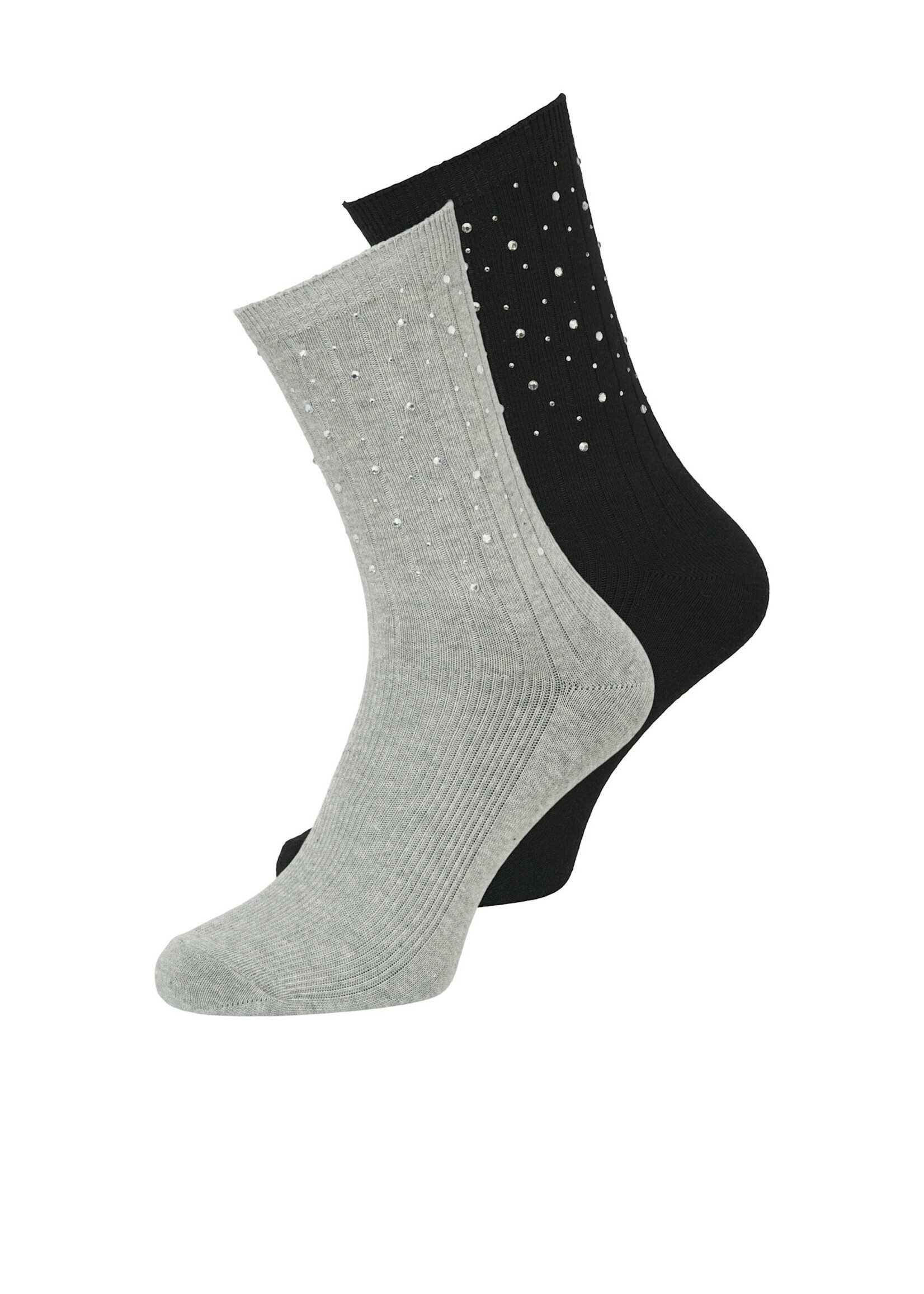 JXKAYLA 2-PACK SOCK - MEDIUM GREY MELANGE/BLACK