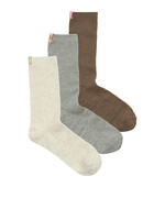 JXMARRISA 3-PACK SOCK - MEDIUM GREY/OATMEAL