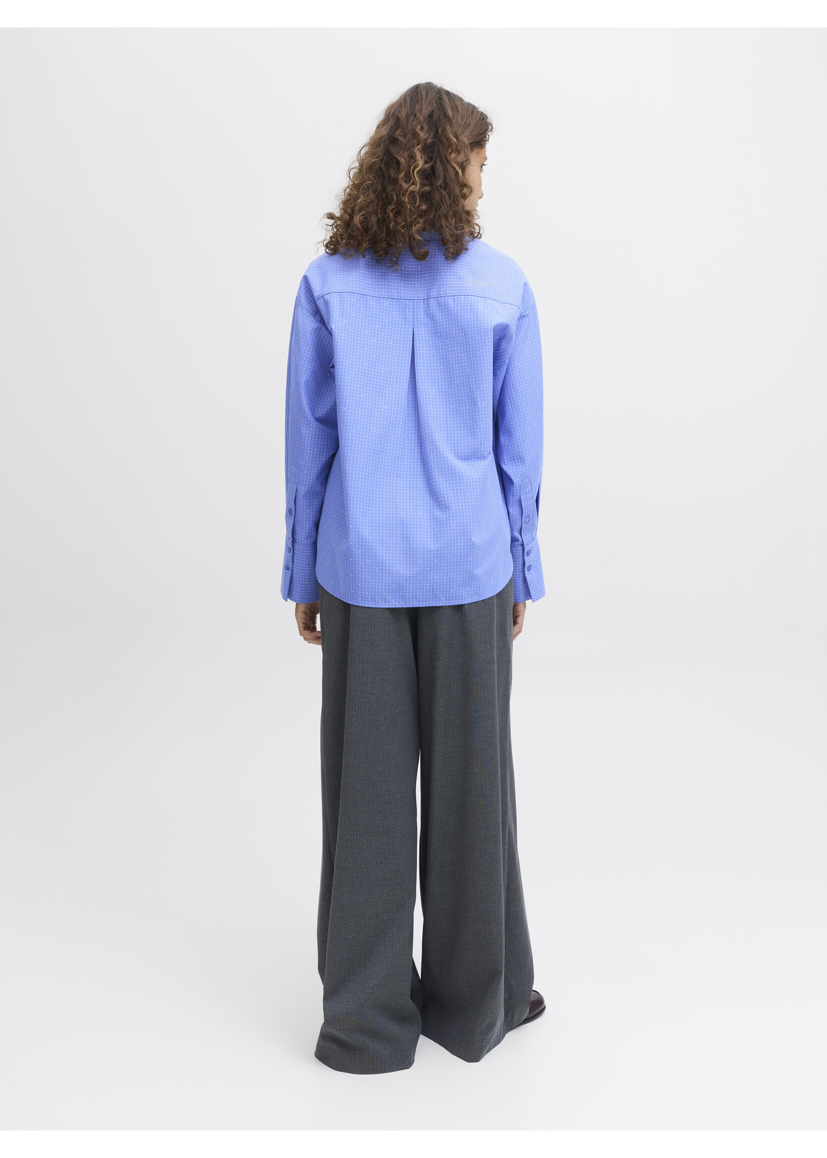 JXBELLA LS SHIRT - ULTRAMARINE SILVER RHINESTONE