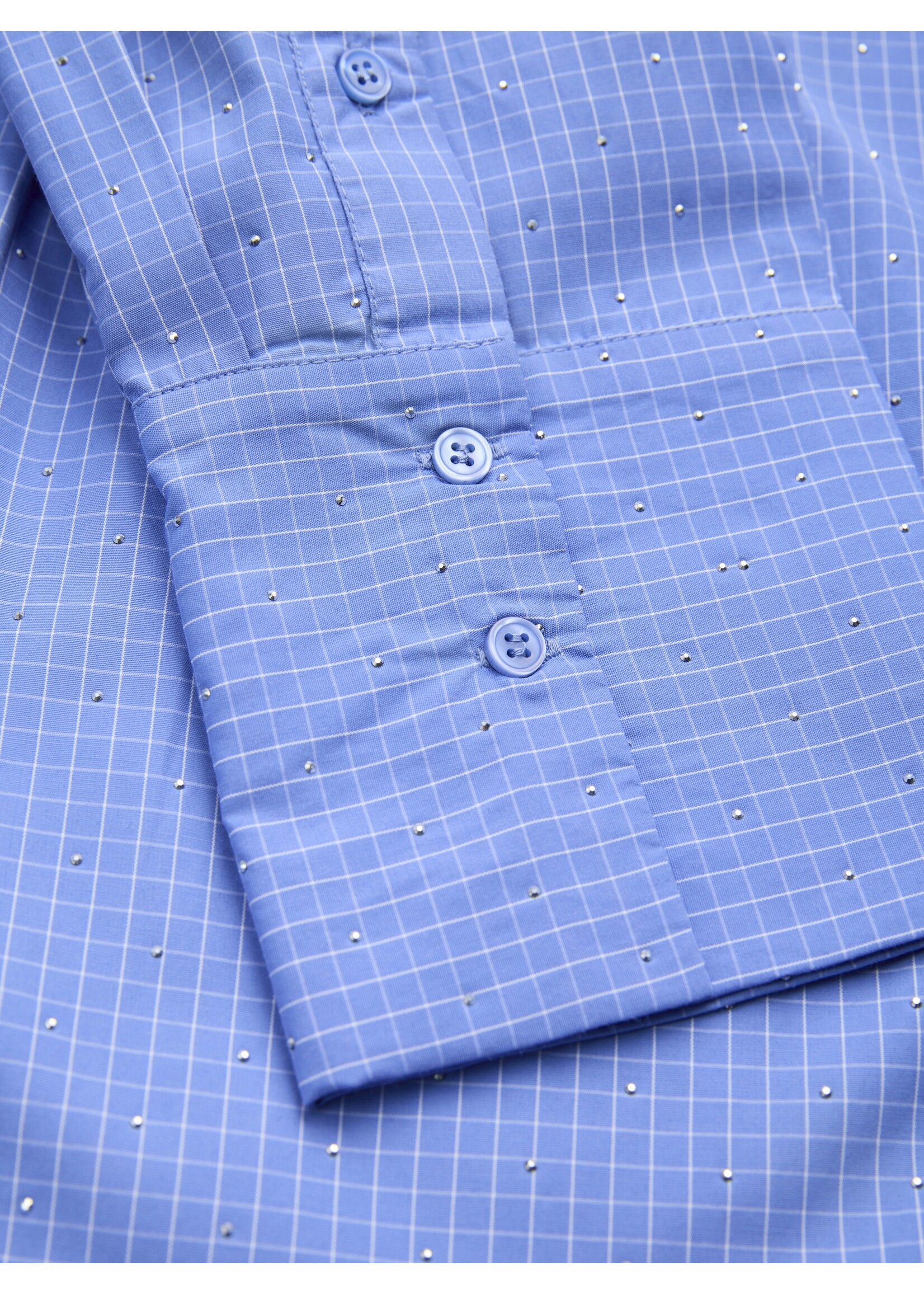 JXBELLA LS SHIRT - ULTRAMARINE SILVER RHINESTONE