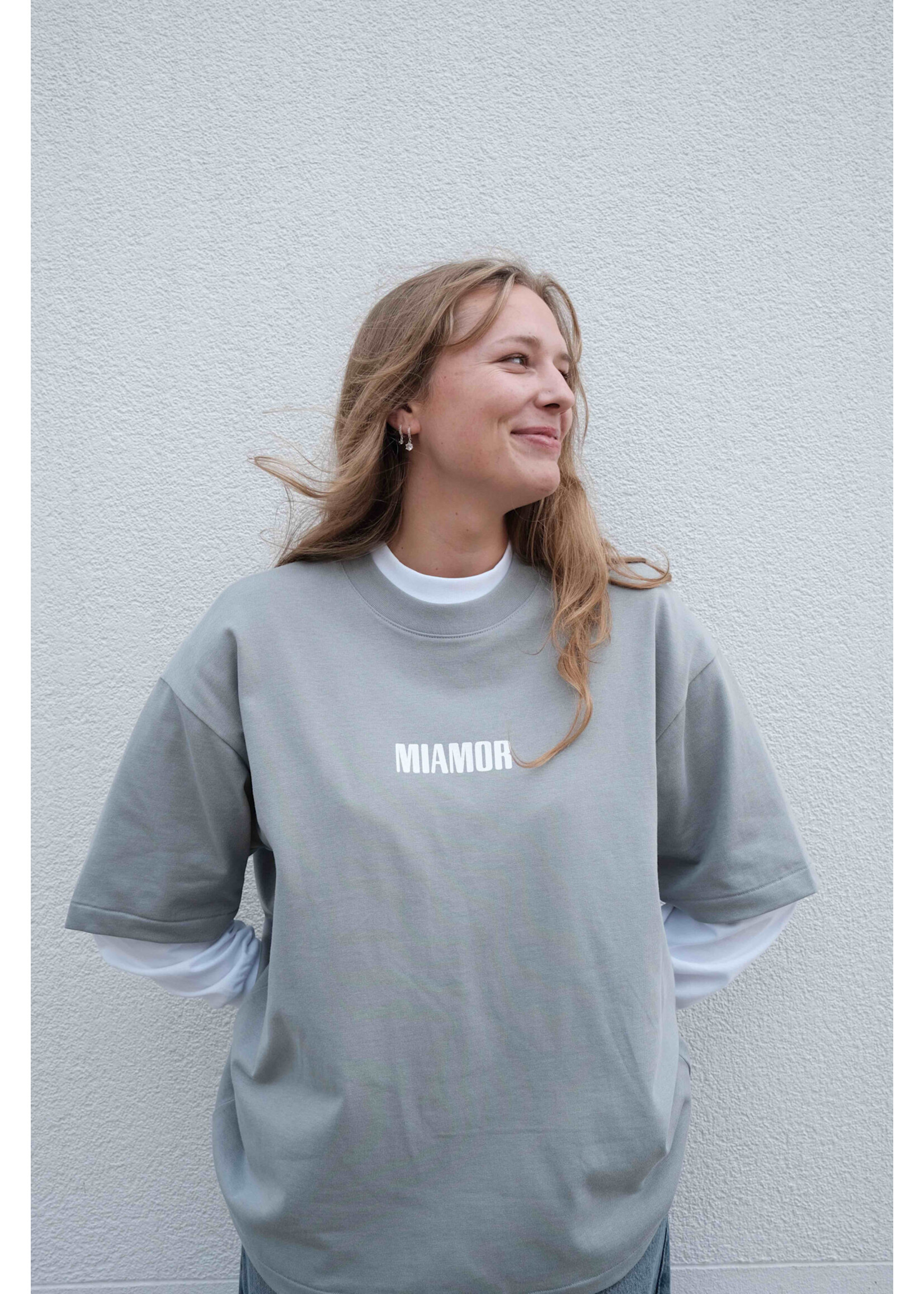 MIAMOR Miamor unisex super heavy tee - stone grey