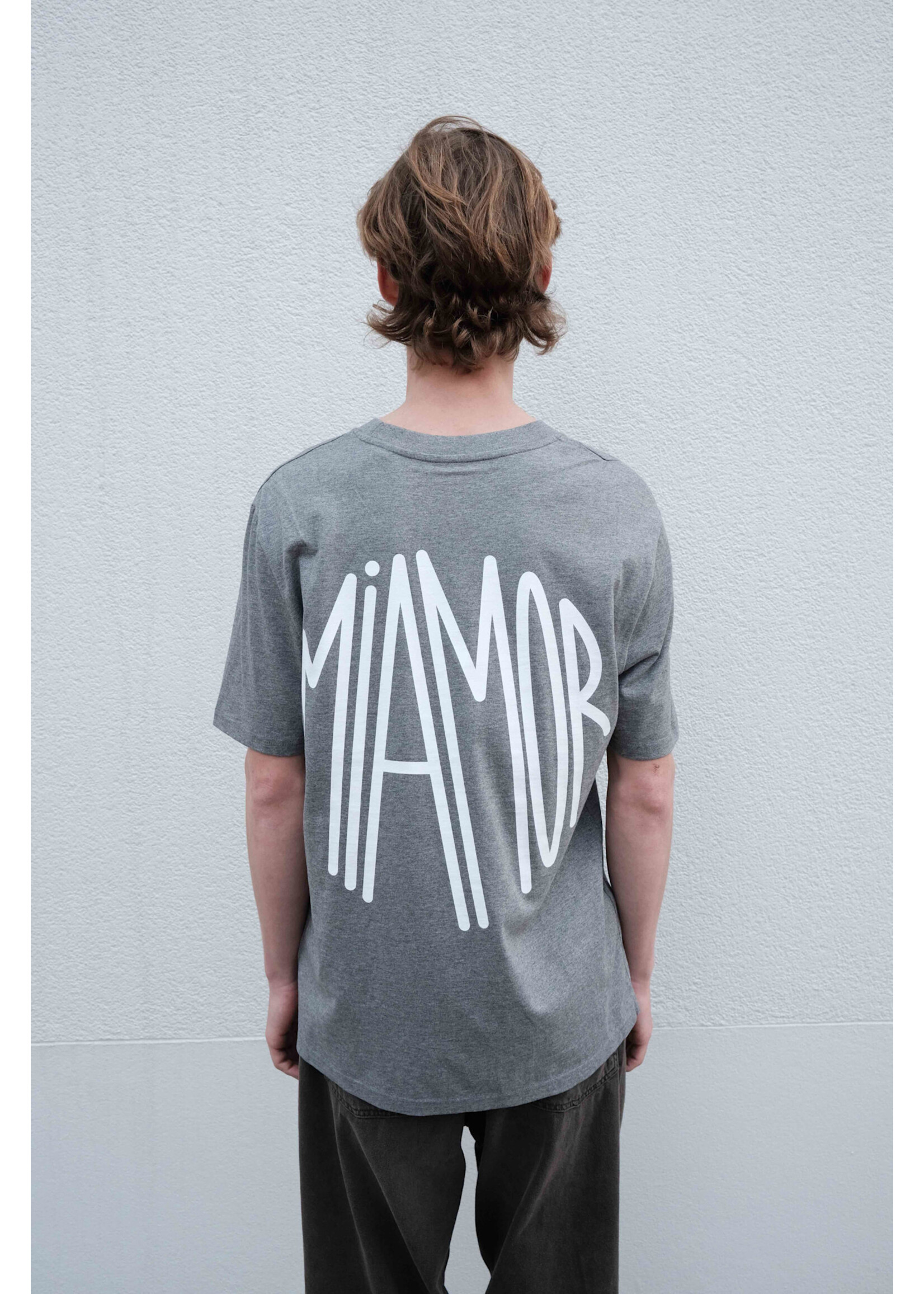 MIAMOR Miamor unisex tee mid heather grey - white logo