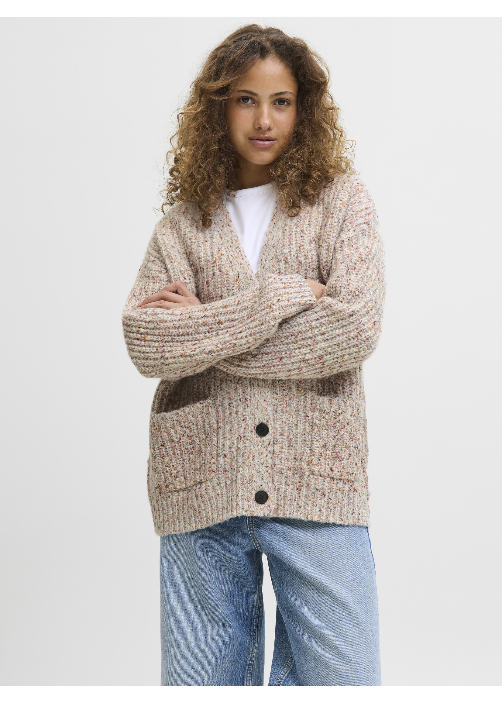 JXSKYLA CARDIGAN KNIT - VANILLA ICE