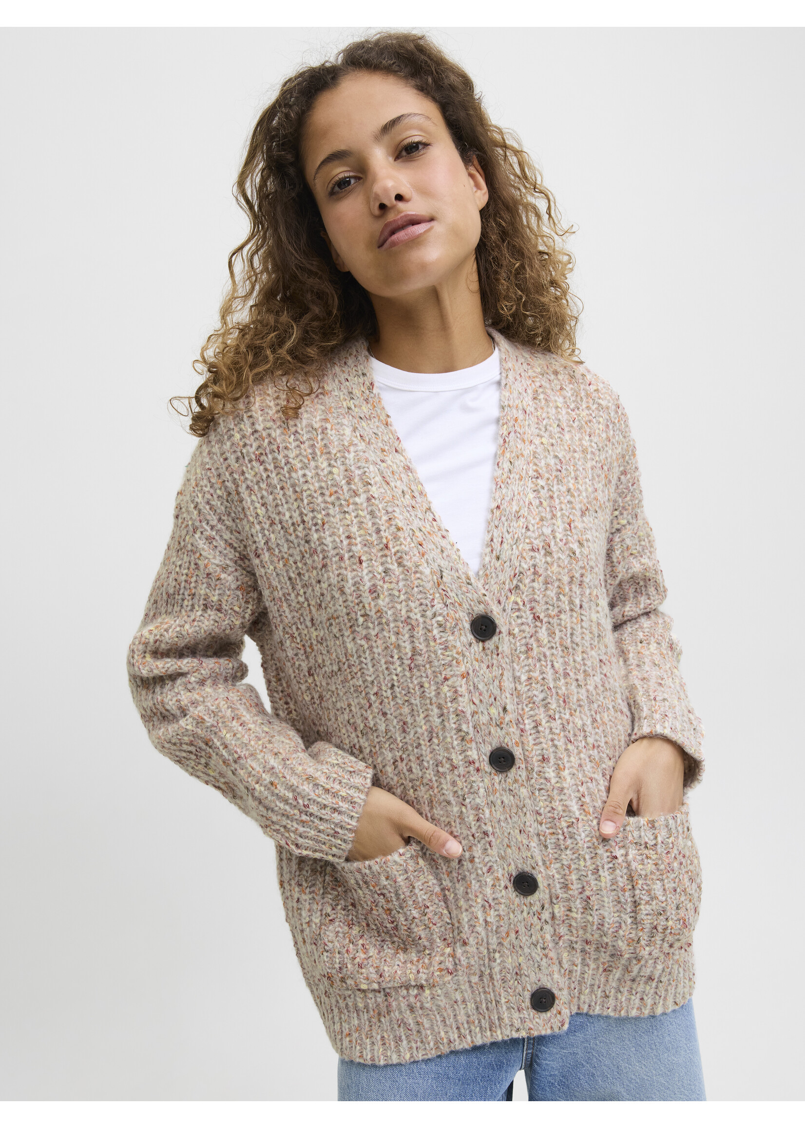JXSKYLA CARDIGAN KNIT - VANILLA ICE