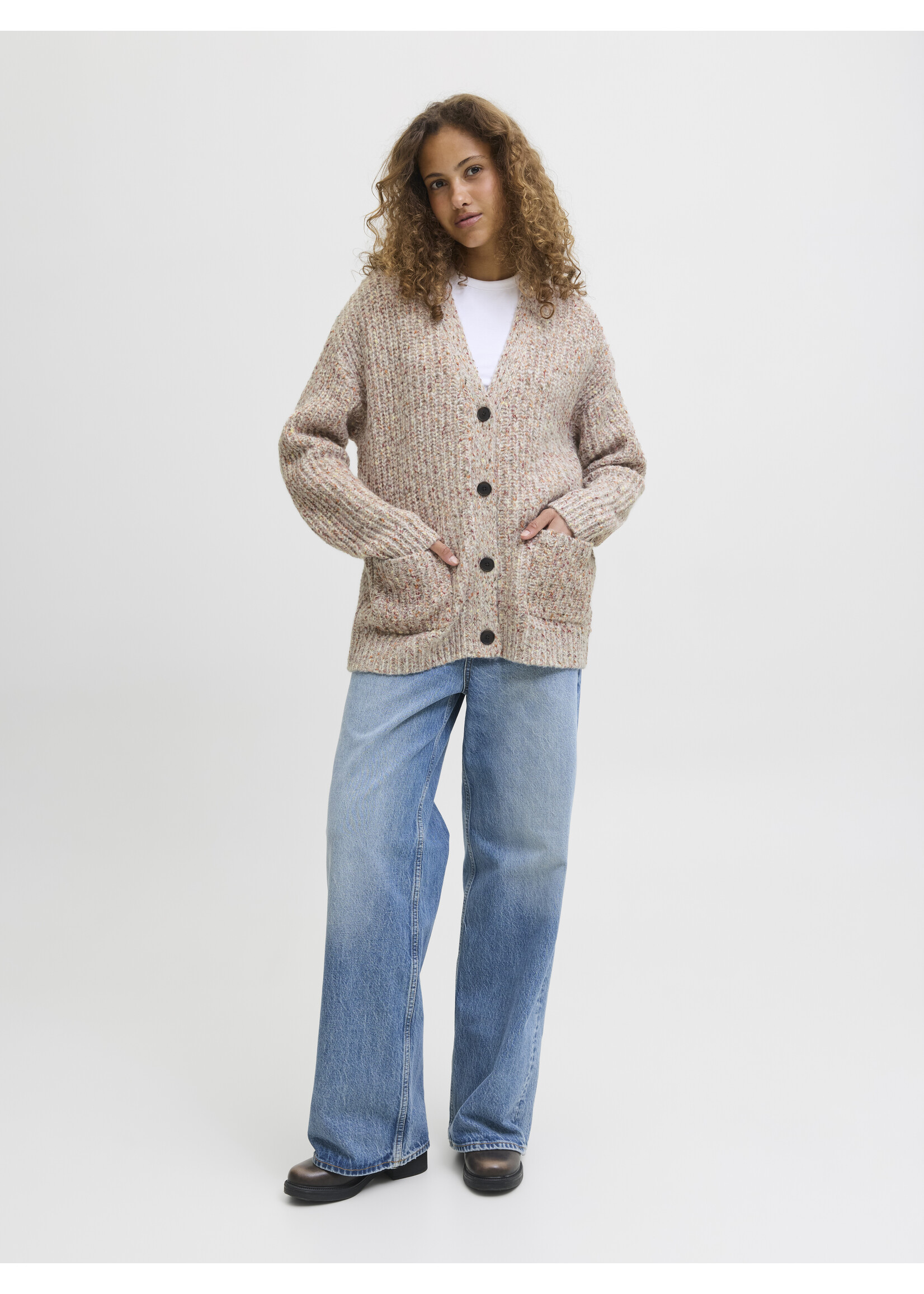 JXSKYLA CARDIGAN KNIT - VANILLA ICE