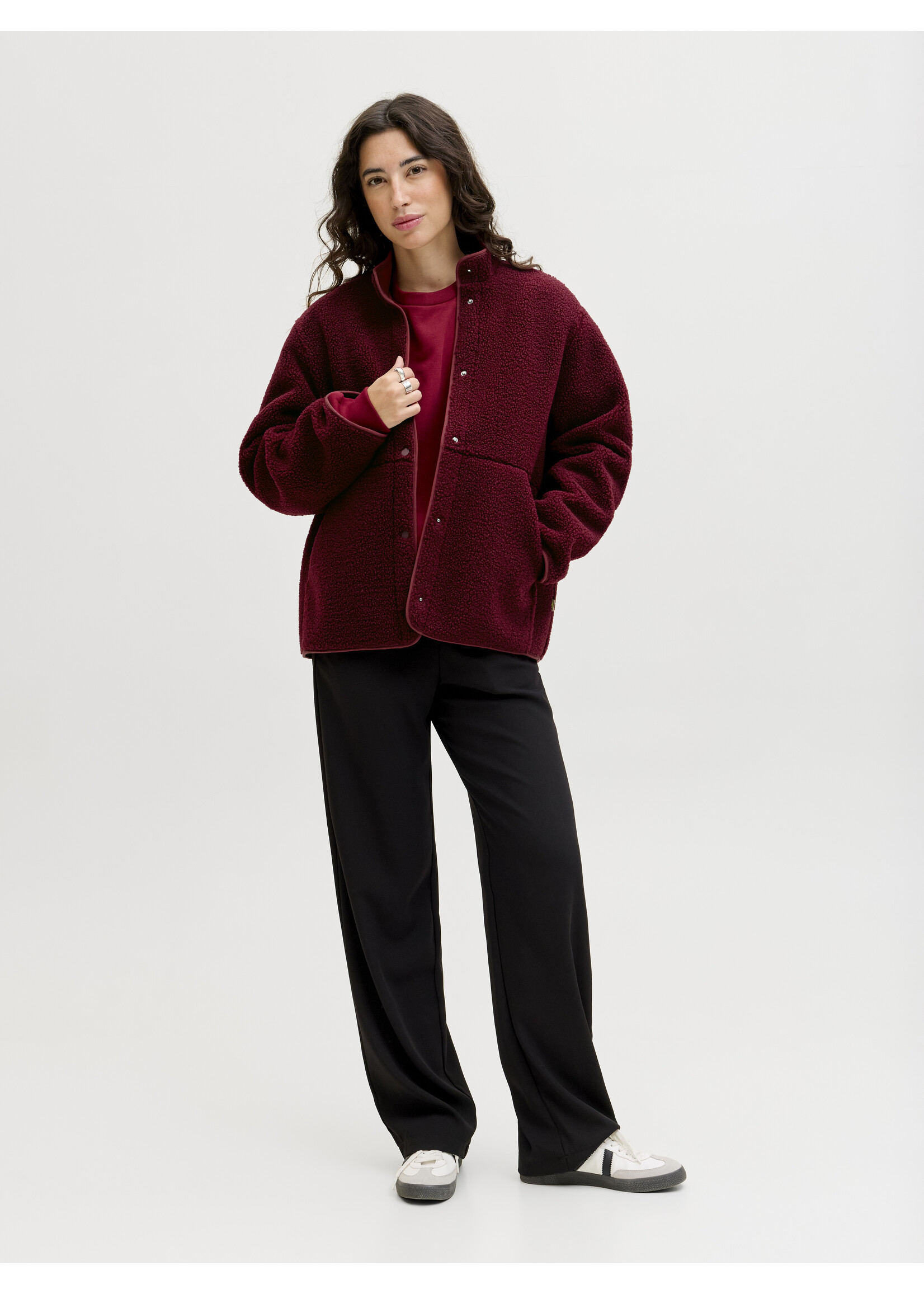 JXVERA TEDDY JACKET - CABERNET