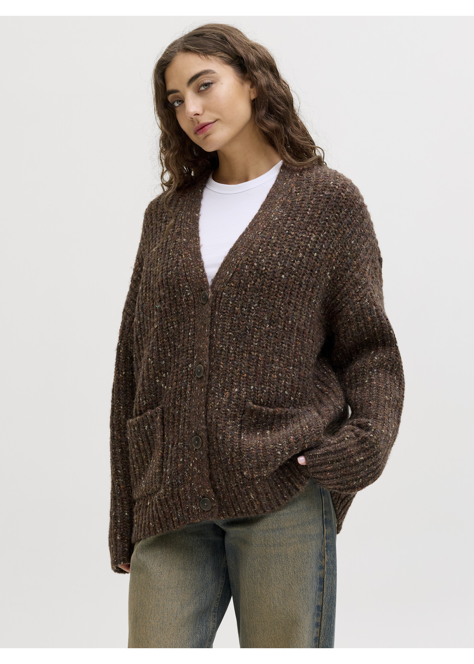 JXSKYLA CARDIGAN KNIT - BRACKEN