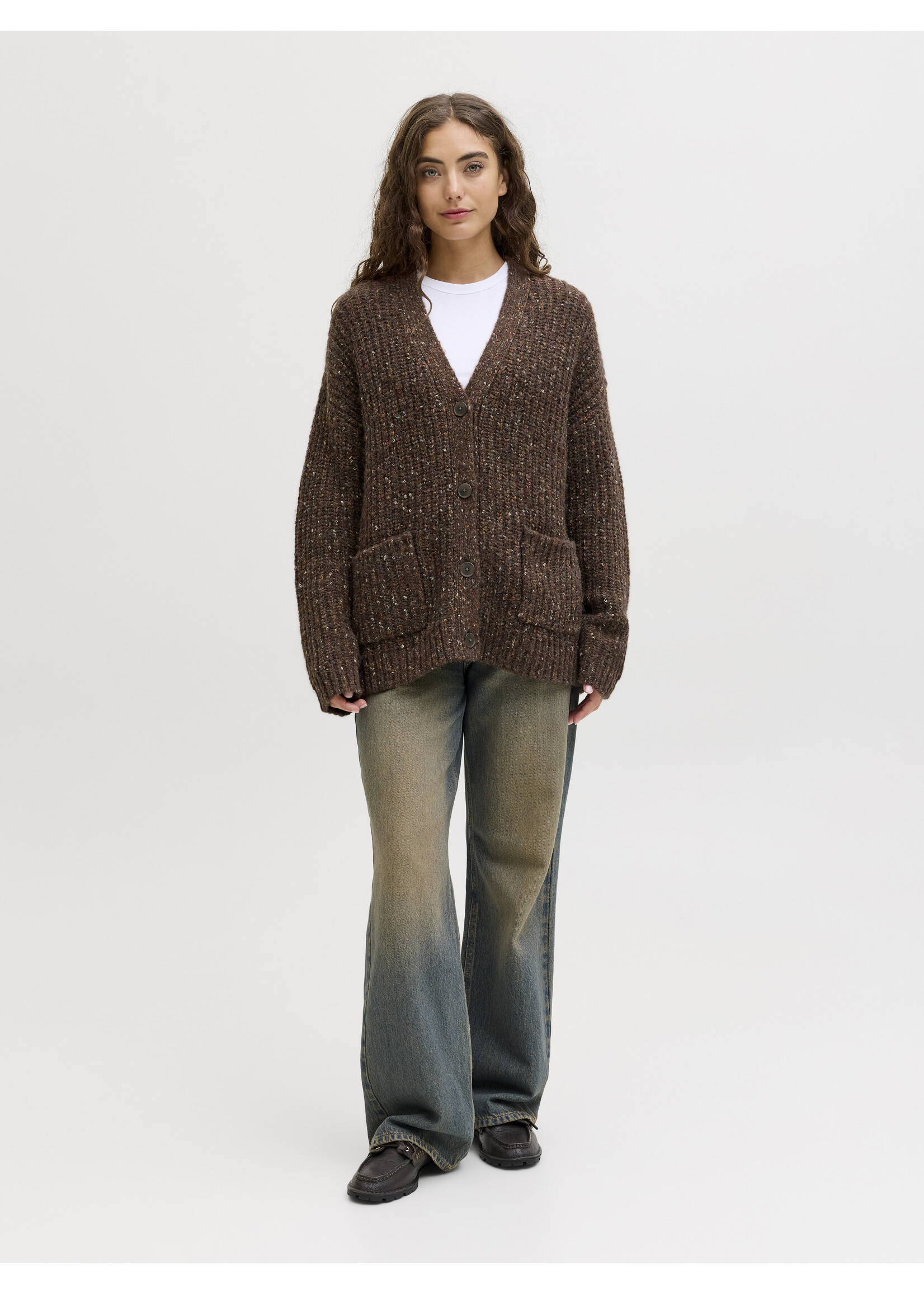 JXSKYLA CARDIGAN KNIT - BRACKEN