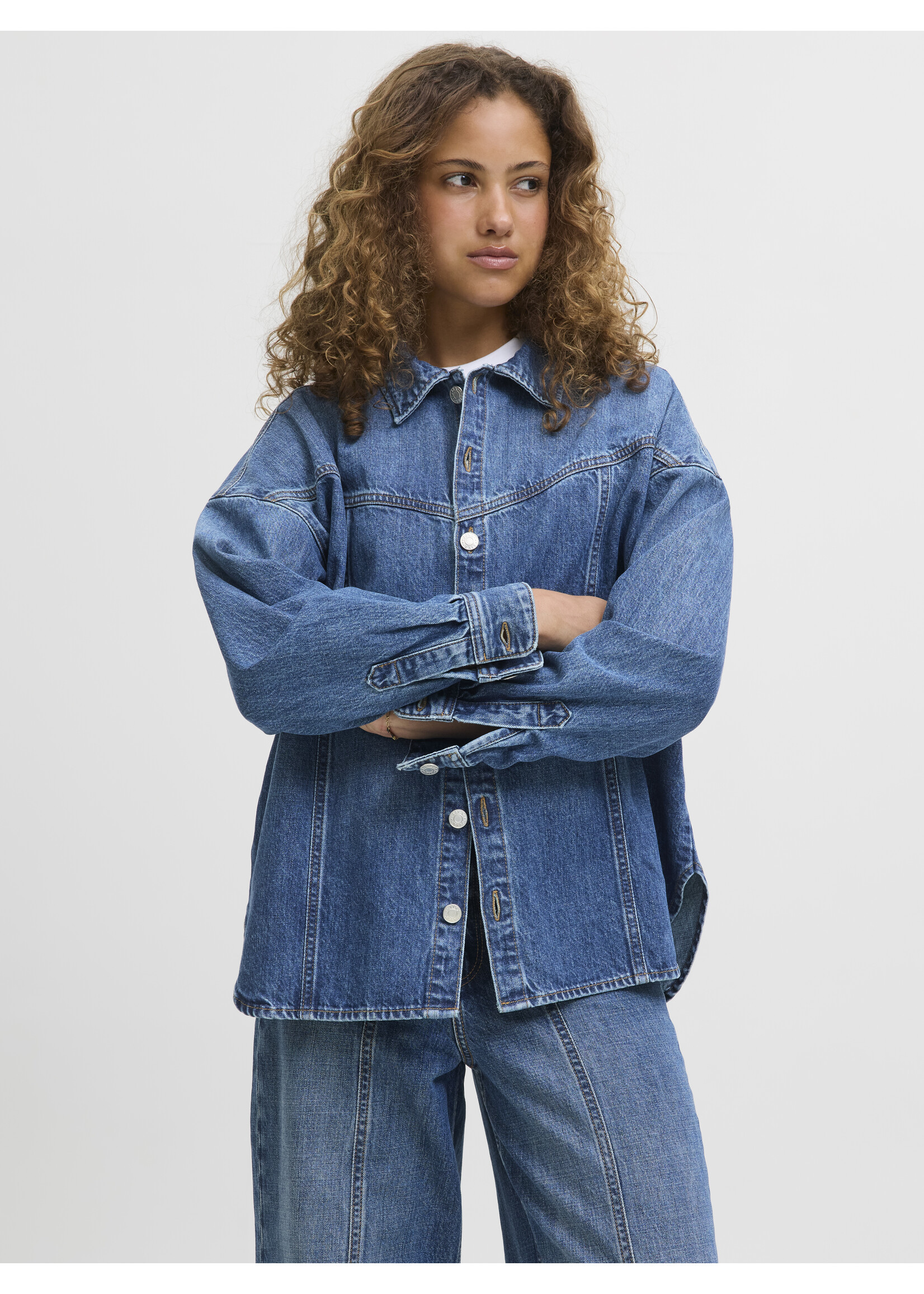 JXJAMILA OVERSHIRT DENIM - MEDIUM BLUE DENIM