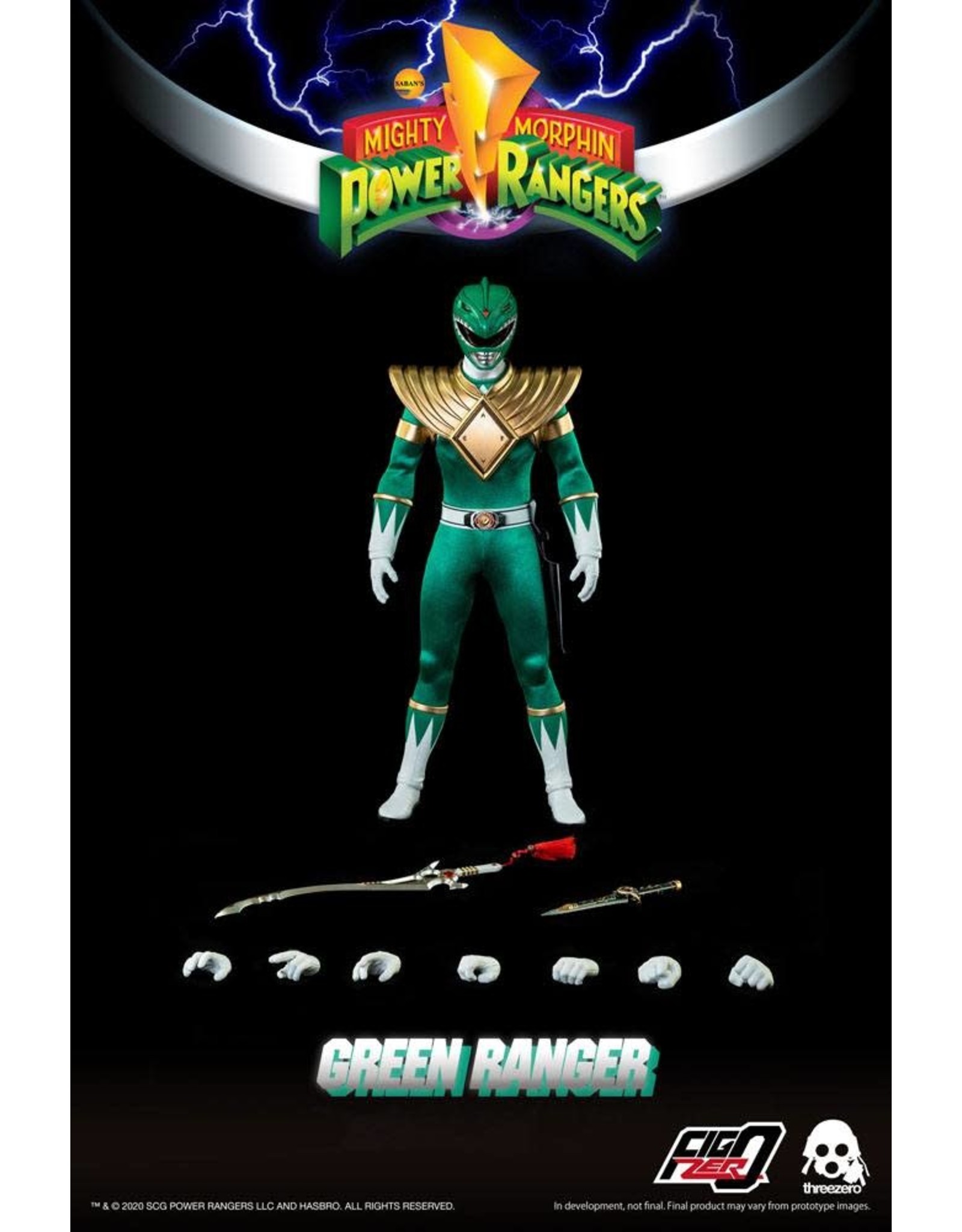 ThreeZero MIGHTY MORPHIN POWER RANGERS FigZero Action Figure 1/6 30cm - Green Ranger
