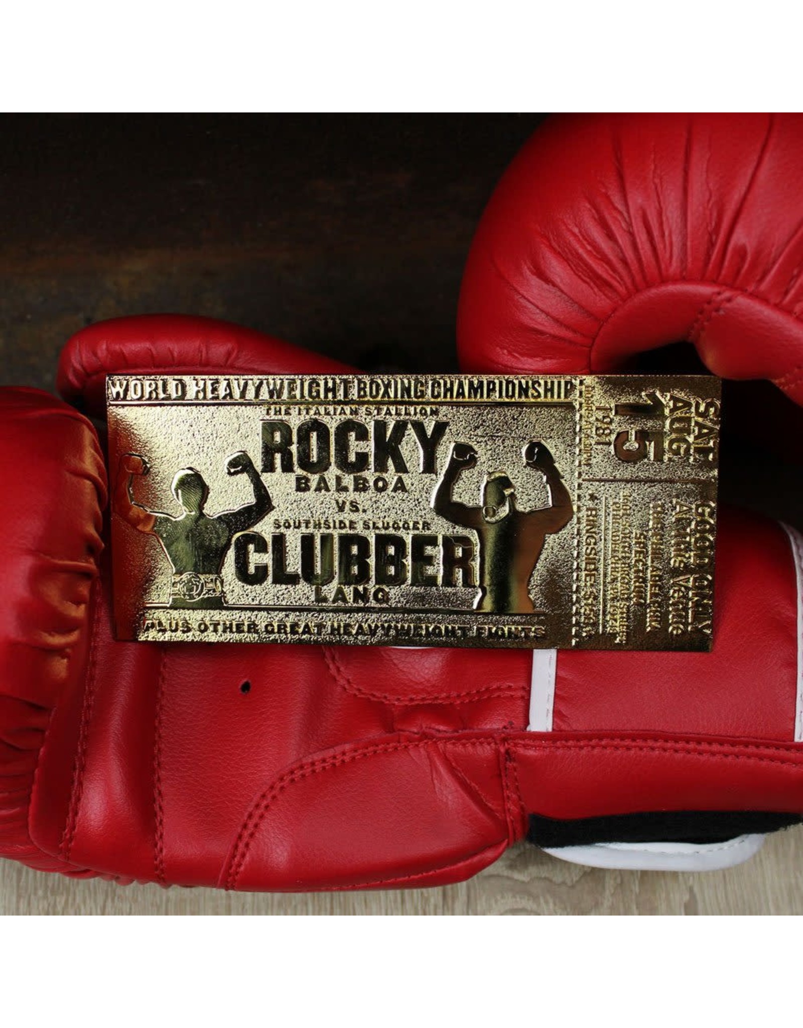 FaNaTtik ROCKY Gold Plated Ticket Replica - Rocky III World Heavyweight Boxing Championship