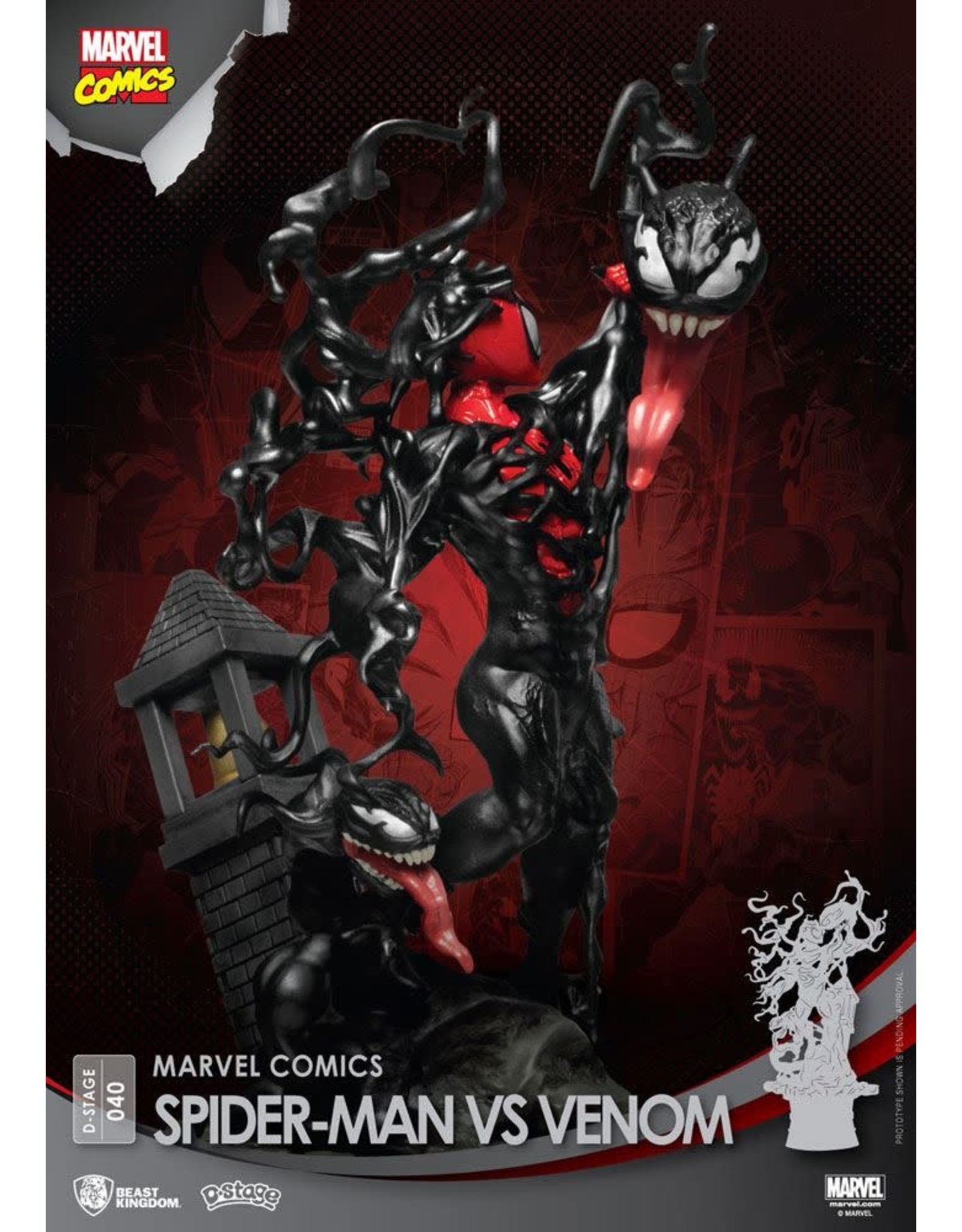Beast Kingdom SPIDER-MAN D-Stage Diorama 16cm - Spider-man vs Venom