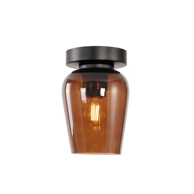 Artdelight Plafondlamp Tombo 12,5cm Bruin