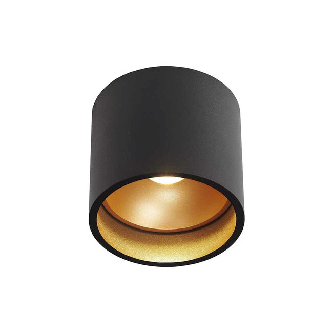 Artdelight Plafondlamp Ormond Zwart/Goud