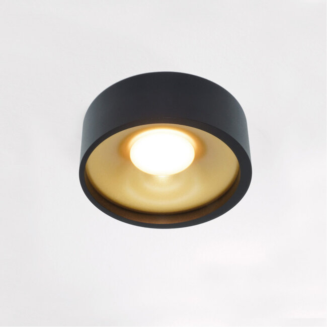 Artdelight Plafondlamp Orlando Zwart/Mat Goud