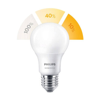 Philips E27 Lichtbron 8W Opaal (Sceneswitch)