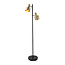 Artdelight Vloerlamp Twinkle Zwart/Mat Goud