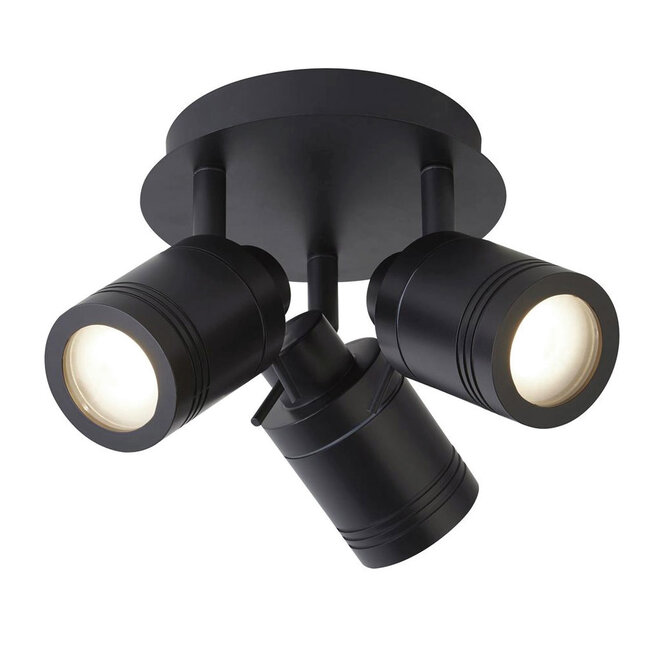 Searchlight Plafondlamp Samson 3L Zwart