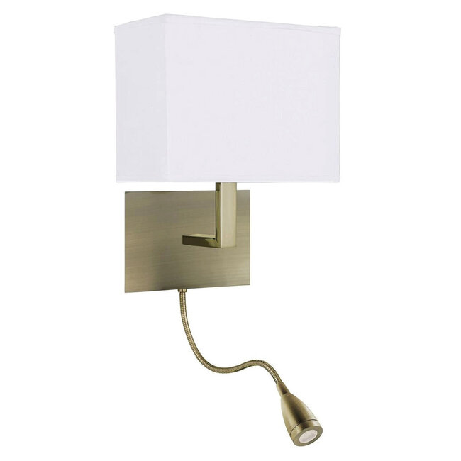 Searchlight Wandlamp Hotel  Antiek Brons (incl. leeslamp)