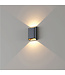 Modern Wall Light Black/Matte Gold incl. LED - Artdelight Diaz Small