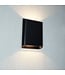 Moderne Zwarte Wandlamp incl. LED - Artdelight Diaz Large