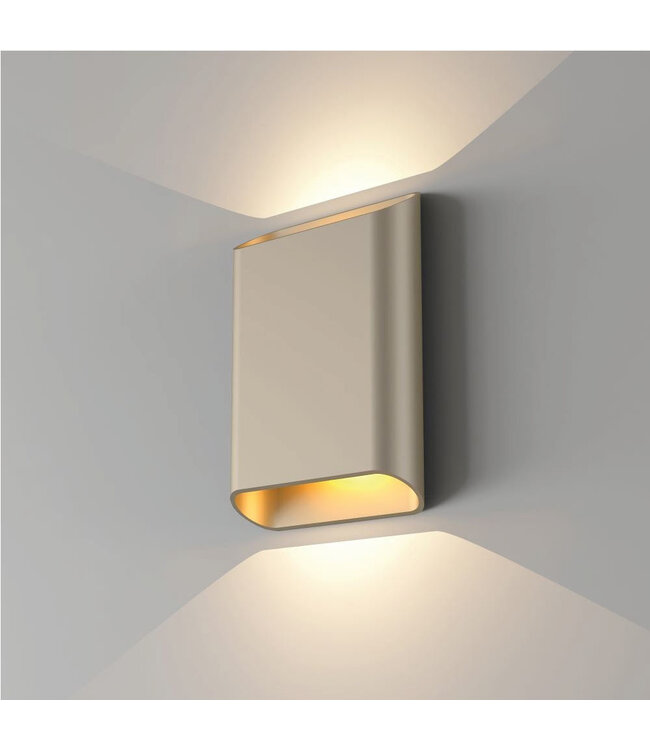 Modern Champagne Wall Light incl. LED - Artdelight Diaz Large
