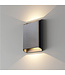 Moderne Gun Metal Wandlamp incl. LED - Artdelight Diaz Large