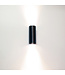 Moderne Ronde Zwarte Wandlamp - Artdelight Roulo