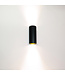 Modern Round Black/Golden Wall Light - Artdelight Roulo