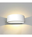 Witte Wandlamp Ovaal incl. LED - Artdelight Sharp