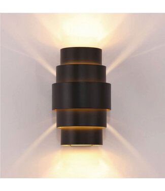 Artdelight Design Wandlamp Zwart/Goud