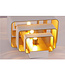 Industrielle Design Wandleuchte Weiß/Gold - Artdelight Layers