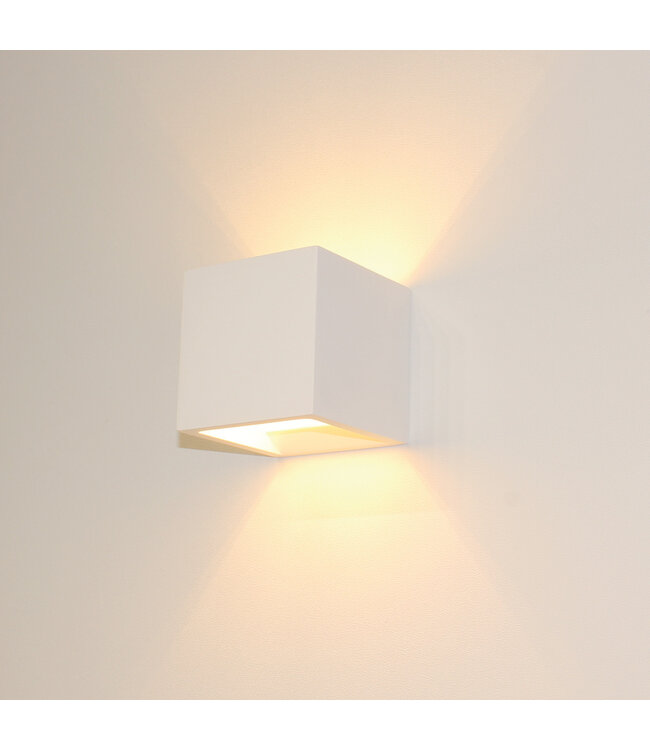 Modern Cube Plaster Wall Light - Artdelight Plaster