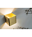 Moderne Kubus Wandlamp Goud incl. LED - Artdelight Fulda