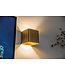 Moderne Kubus Wandlamp Goud incl. LED - Artdelight Fulda