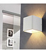Moderne Kubus Wandlamp Wit incl. LED - Artdelight Fulda