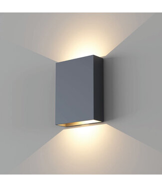 Artdelight Industrielle Wandleuchte Schwarz/Mattgold inkl. LED