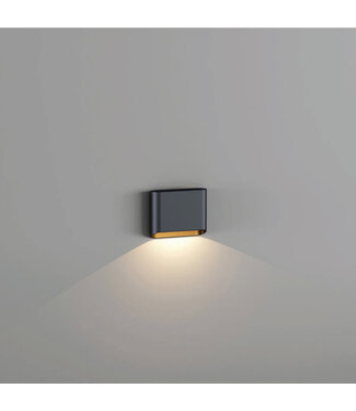 Artdelight Moderne Design Wandleuchte 1-flammig Schwarz/Mattgold