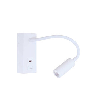 Artdelight Flexibele LED Leeslamp Wit met USB-C aansluiting