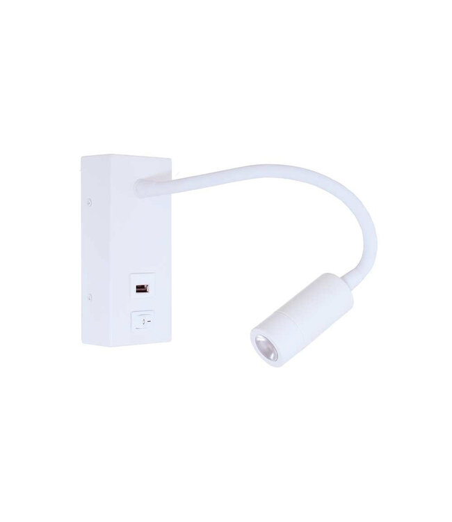 Flexibele LED Leeslamp Wit met USB-C aansluiting - Artdelight Easy LED